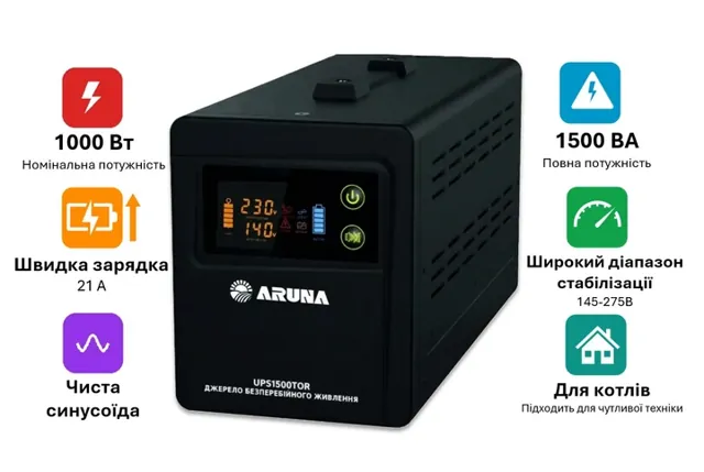 купити ДБЖ для роутера Aruna UPS 1500 TOR